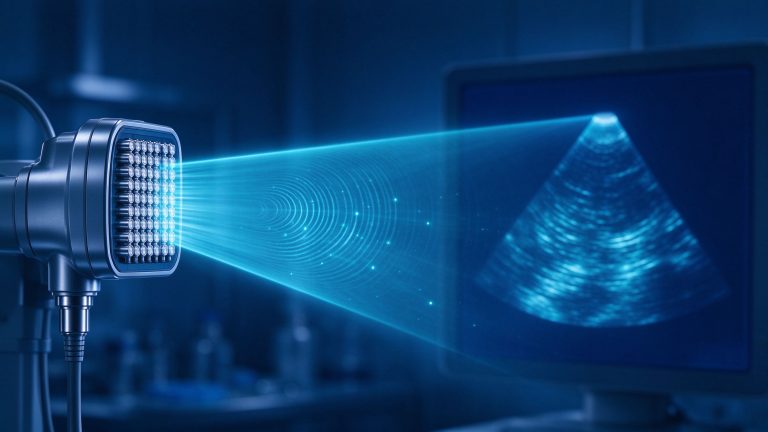 Faisceau ultrasonore médical : chaîne de signal 128 canaux et budget de débit